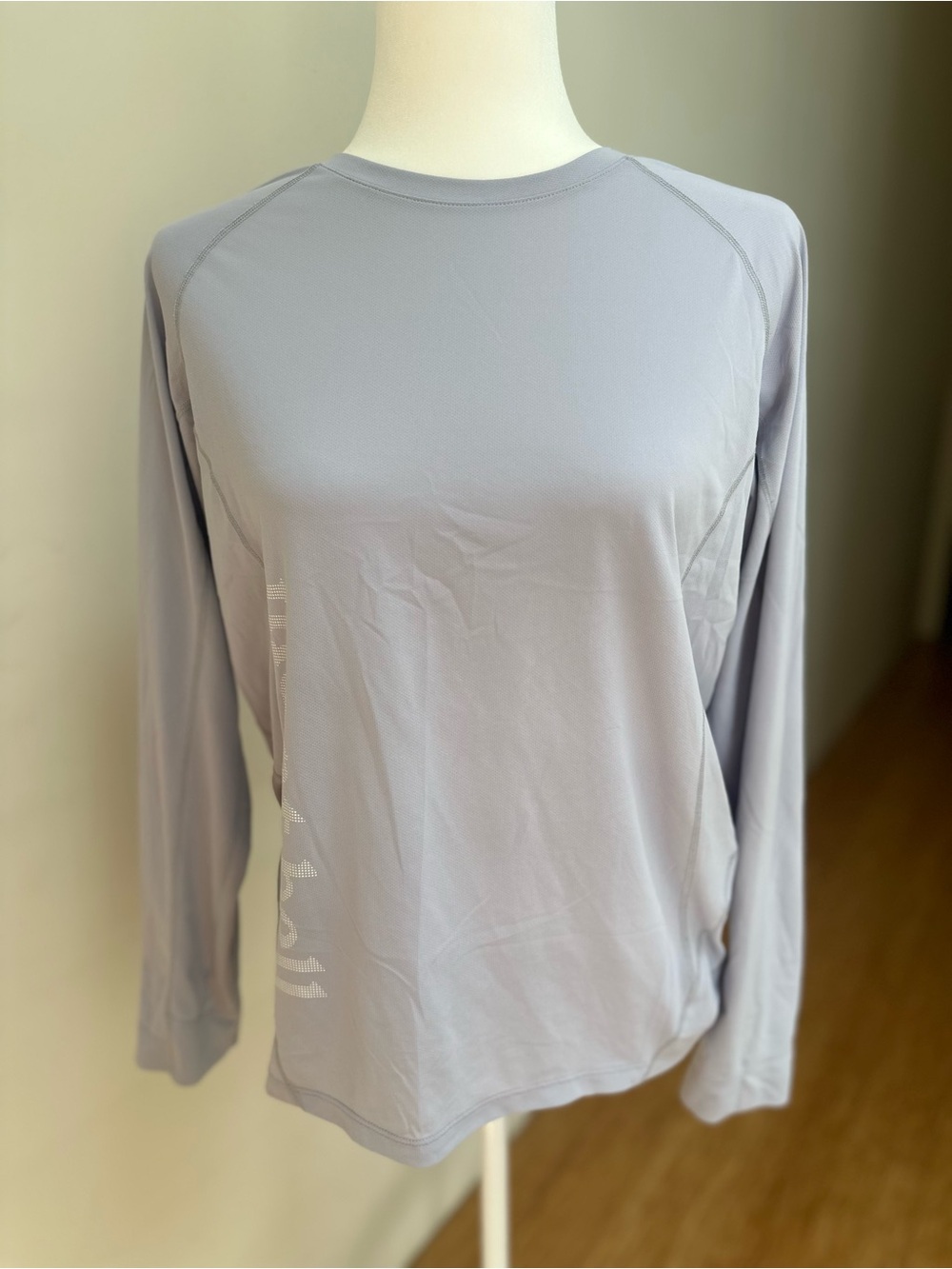 Montbell Japan Light Gray Long-Sleeve Performance Tee for Women